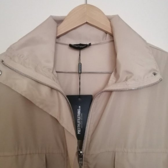 PrettyLittleThing Stone Pocket Detail Oversized Jacket - Picture 4 of 15